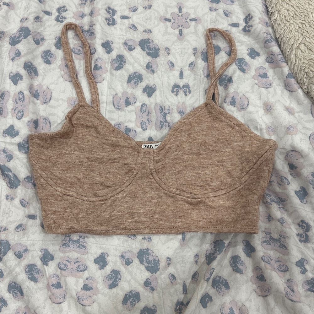 Zara Tan Knit Top